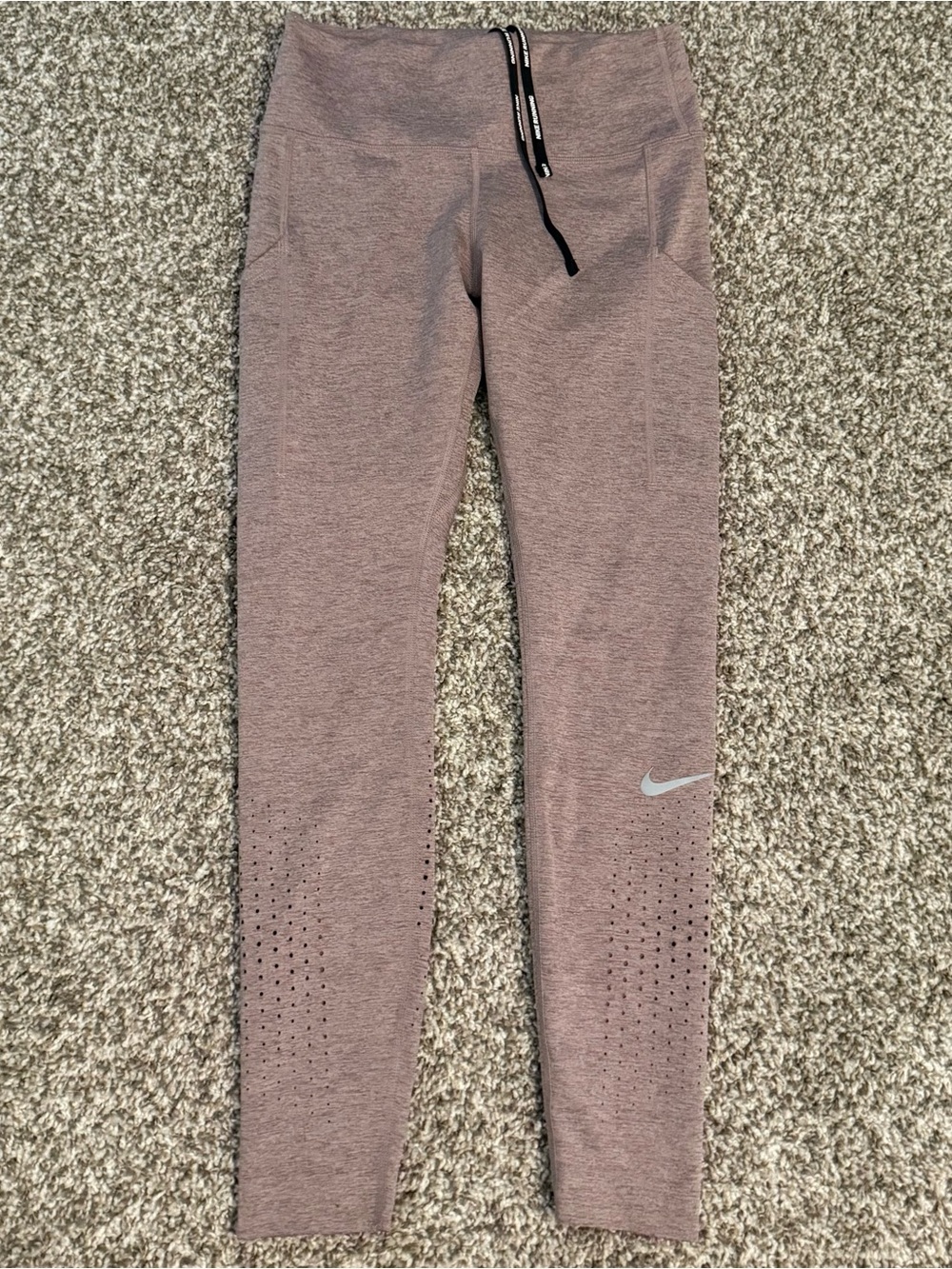 Women’s Mauve Nike Running Leggings ~ Size S